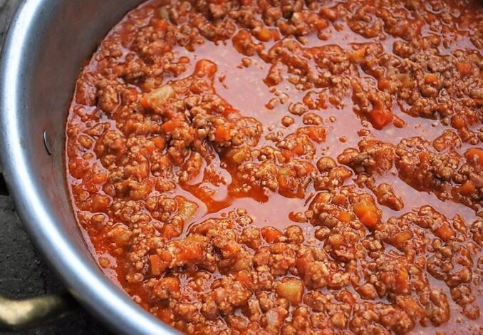 SALSE E SUGHI-RAGU DI CARNE ALLA BOLOGNESE