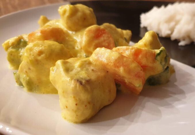 Secondi-Pollo al curry con verdure